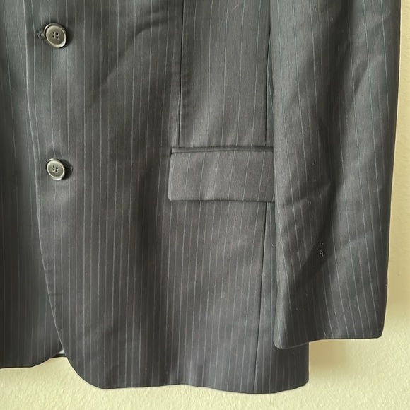 Hugo Boss 40R Rosselini Movie navy pinstripe wool blazer jacket great condition - Picture 2 of 9